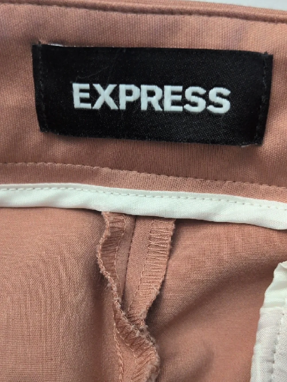 Express Corset-Tie Mid-Rise Shorts in Dusty Rose